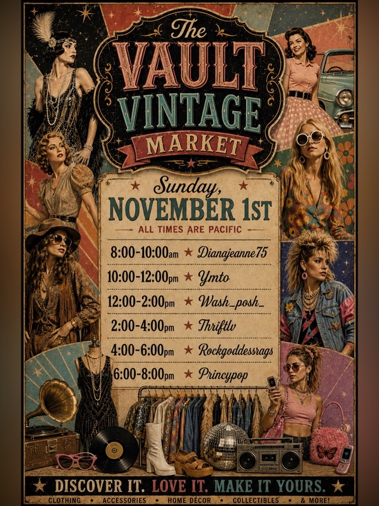 Dresses & Skirts - The Vault ~ Vintage Market ~ Sunday 11/1